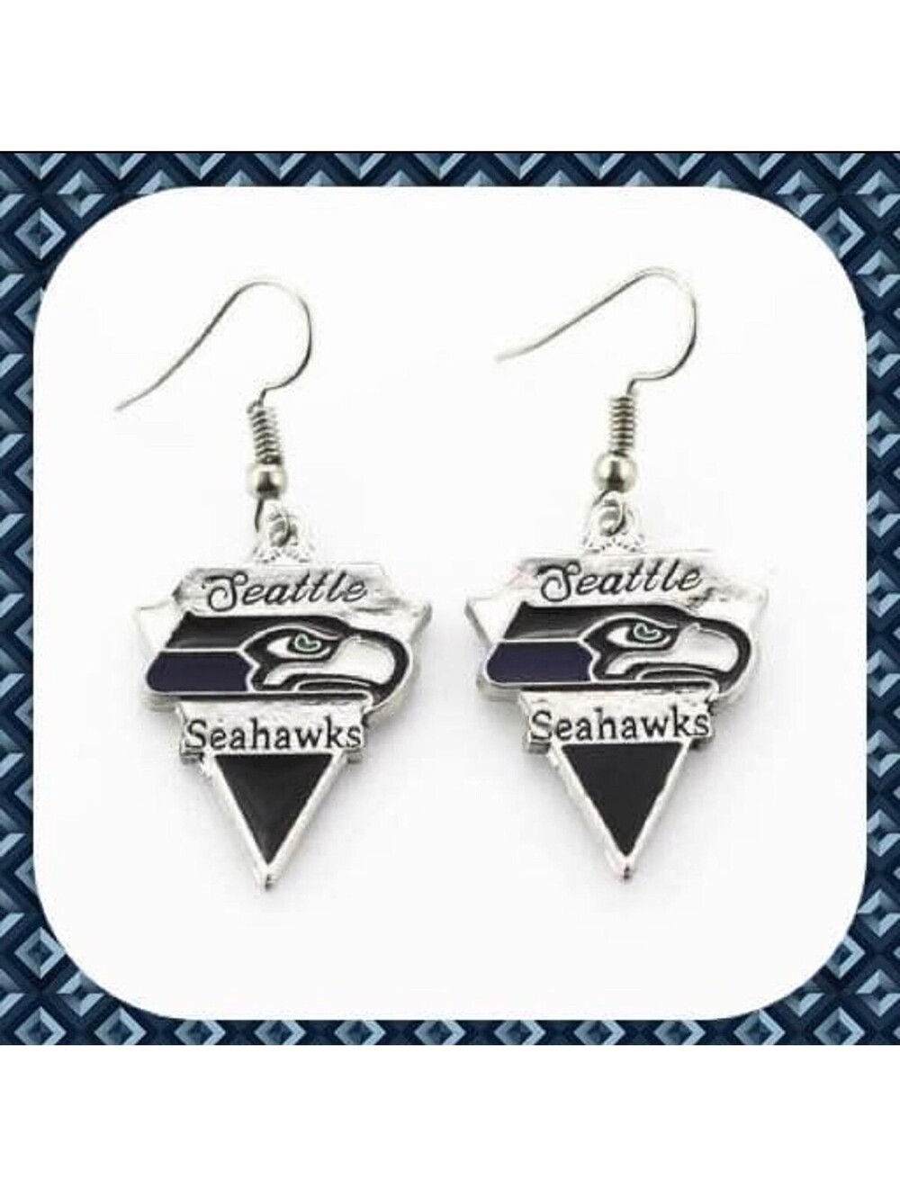 Seattle Seahawks Dangle Earrings (Classic) NFL Football Jewelry